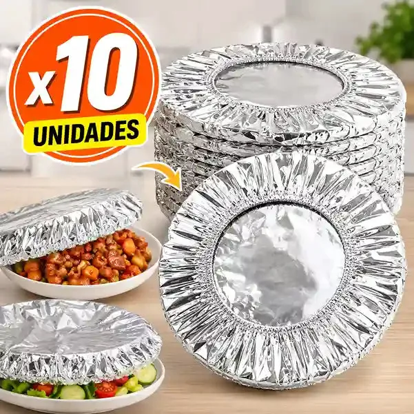 10 Cubre Platos de Aluminio (protege y conserva tus comidas)