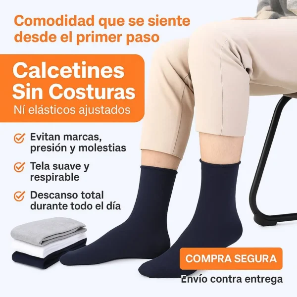 CALCETINES SIN COSTURA que no aprietan ni dejan marcas - solo comodidad todo el día. | PACK 12 PARES