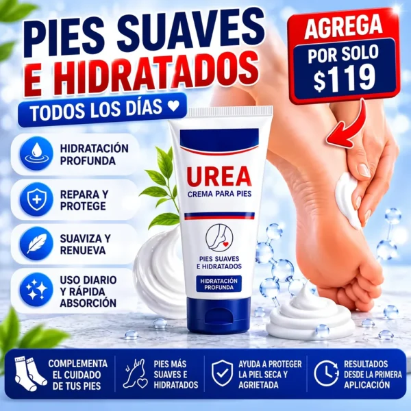 Crema de Urea para complementar el cuidado de tus pies
